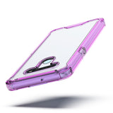LG K51 High quality TPU Bumper and Clarity PC Case In Purple