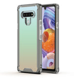 LG STYLO 6 High quality TPU Bumper and Clarity PC Case In Black