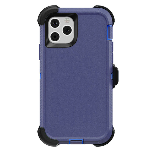 iPhone 11 Hybrid Shockproof Defender Case Cover + Belt Clip--Blue