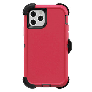 iPhone 11 PRO Hybrid Shockproof Defender Case Cover + Belt Clip Red/Black