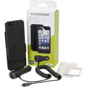 Puregear Iphone 5,5s 10w Car Charger Lightning Cable W/ Slim Kickstand Case