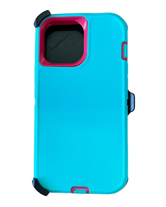 Phone Case iPhone 13 Pro Max With Belt Clip - Teal