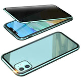 Privacy Magnetic Glass case iPhone 11 (GREEN)