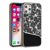 For iPhone 13 Pro Bling Animal Design Glitter Hybrid Case Case - Black Leopard