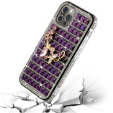 For Apple iPhone 11 Pro MAX (XI6.5) Trendy Fashion Design Hybrid Case Cover - Butterfly Floral on Purple