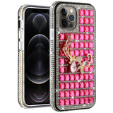 For Apple iPhone 11 Pro MAX (XI6.5) Trendy Fashion Design Hybrid Case Cover - Butterfly Floral on Pink