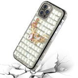 For Apple iPhone 11 Pro MAX (XI6.5) Trendy Fashion Design Hybrid Case Cover - Butterfly Floral on Silver