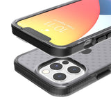 For Apple iPhone 14 6.1" CROSS Design Ultra Thick 3.0mm Transparent ShockProof Hybrid Case Cover - Black