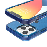 For Apple iPhone 11 (XI6.1) CROSS Design Ultra Thick 3.0mm Transparent ShockProof Hybrid Case Cover - Blue