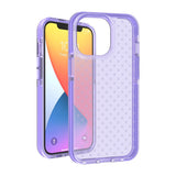 For Apple iPhone 14 6.1" CROSS Design Ultra Thick 3.0mm Transparent ShockProof Hybrid Case Cover - Purple