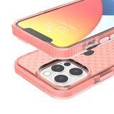 For Apple iPhone 14 6.1" CROSS Design Ultra Thick 3.0mm Transparent ShockProof Hybrid Case Cover - Red