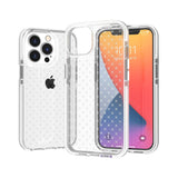 For Apple iPhone 14 6.1" CROSS Design Ultra Thick 3.0mm Transparent ShockProof Hybrid Case Cover - White