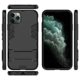 For Apple iPhone 11 Pro MAX (XI6.5) Dynamite Shockproof Kickstand Hybrid - Black/Black