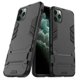 For Apple iPhone 11 Pro MAX (XI6.5) Dynamite Shockproof Kickstand Hybrid - Black/Black