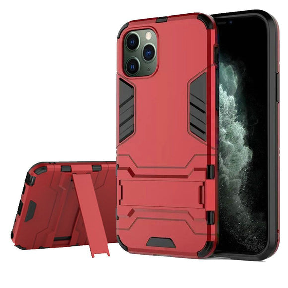 For Apple iPhone 11 Pro MAX (XI6.5) Dynamite Shockproof Kickstand Hybrid - Red/Black