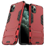 For Apple iPhone 11 Pro MAX (XI6.5) Dynamite Shockproof Kickstand Hybrid - Red/Black