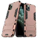For Apple iPhone 11 Pro MAX (XI6.5) Dynamite Shockproof Kickstand Hybrid - Rose Gold/Black