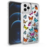 For iPhone 13 Pro Max Design Water Quicksand Glitter Case Cover - Butterfly G