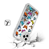 For iPhone 13 Pro Max Design Water Quicksand Glitter Case Cover - Butterfly G