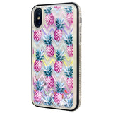 For Apple iPhone 11 (XI6.1) Quicksand Diamond Bumper Hybrid Case Cover - Pineapple ZigZag