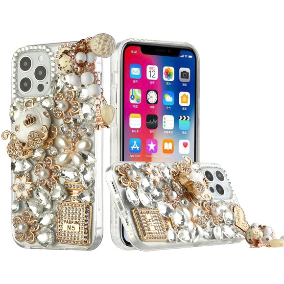 For Samsung Galaxy Z Fold 4 Full Diamond with Ornaments Hard TPU Case Cover - Ultimate Multi Ornament