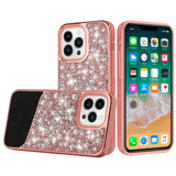 For Apple iPhone 11 (XI6.1) Pearl Diamond Glitter Hybrid Case Cover - Pink