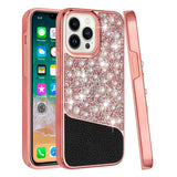 For Apple iPhone 11 (XI6.1) Pearl Diamond Glitter Hybrid Case Cover - Pink