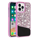 For Apple iPhone 11 (XI6.1) Pearl Diamond Glitter Hybrid Case Cover - Purple