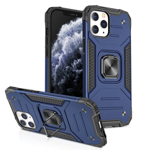 For Apple iPhone 14 Plus 6.7" Robust Magnetic Kickstand Hybrid Case Cover - Blue