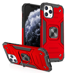 For Apple iPhone 14 Plus 6.7" Robust Magnetic Kickstand Hybrid Case Cover - Red