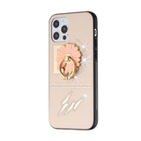 For Apple iPhone 11 (XI6.1) SPLENDID Diamond Glitter Ornaments Engraving Case Cover - Flower Ring Gold
