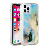 For iPhone 12 Pro Max 6.7 Vogue Epoxy Glitter Hybrid Case Cover - Marble D