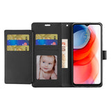 For Samsung Galaxy A13 5G Wallet ID Card Holder Case Cover - Black