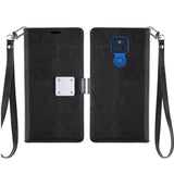 For Samsung Galaxy A13 5G Wallet ID Card Holder Case Cover - Black