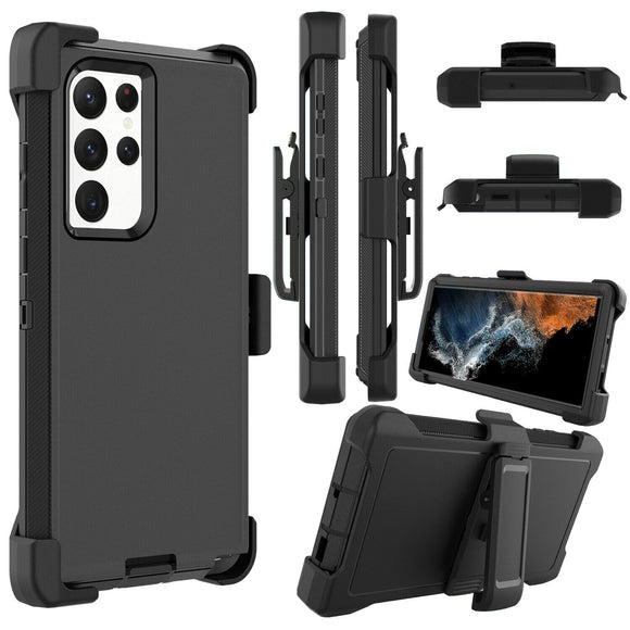 Phone Case for Samsung S22 Ultra with Belt Clip Black