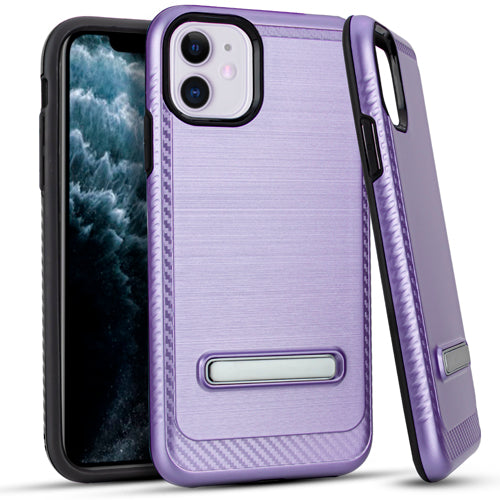 Phone 11 6.1 Metal Stand Brushed Case Purple