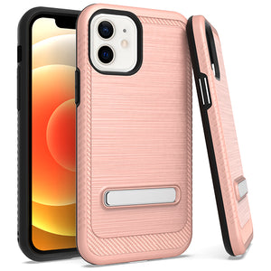 iPhone 12 MINI 5.4 Metal Stand Brushed Case Rose Gold
