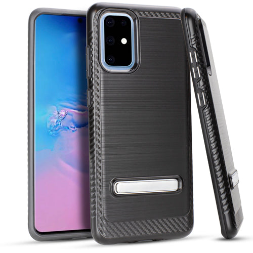 Samsung S20 PLUS 6.7 Metal Stand Brushed Case Black