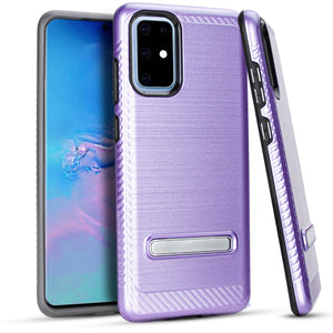 Samsung S20 PLUS 6.7 Metal Stand Brushed Case Purple