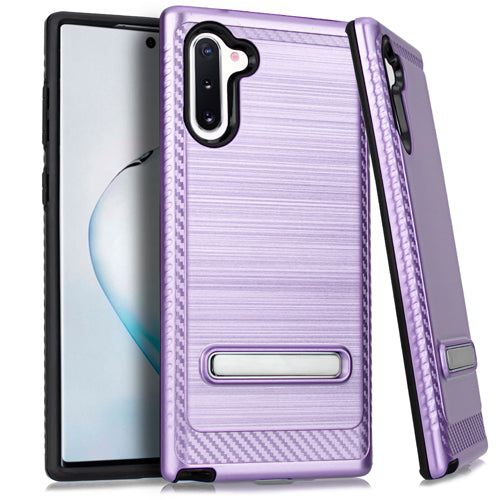 Samsung Note 10 Metal Stand Brushed Case Purple
