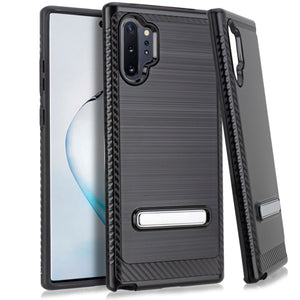 Samsung Note 10 PRO Metal Stand Brushed Case Black