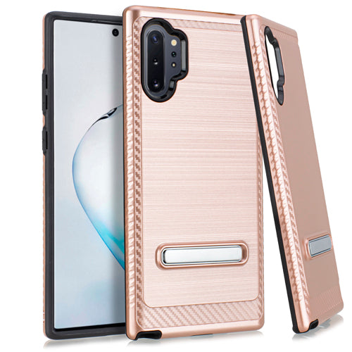 Samsung Note 10 PRO Metal Stand Brushed Case Rose Gold