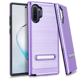 Samsung Note 10 PRO Metal Stand Brushed Case Purple