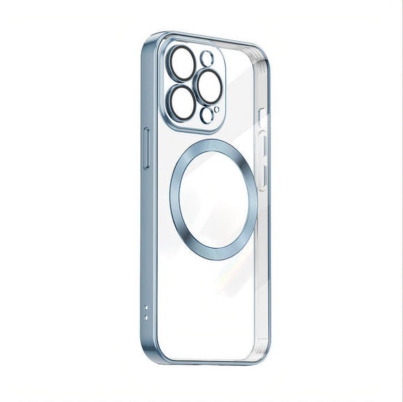 MagSafe Magnetic Clear Electroplating Case For iPhone 13 Pro Max - Blue