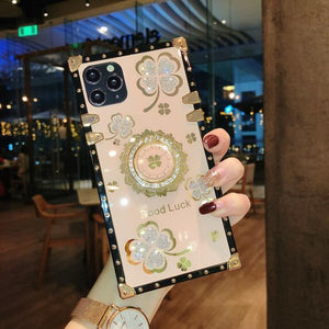 iPhone 12 Pro Max Ring Good Luck case -Rose gold