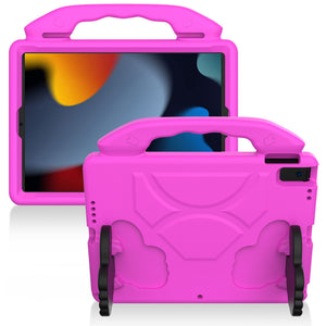 For Apple iPad 9.7 inch Thumbs Up Kickstand Shockproof Tablet Case Cover - Hot Pink