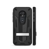 ZIZO TRANSFORM MOTO G7 PLAY CASE - BUILT-IN KICKSTAND AND UV COATED PC/TPU LAYERS-Black