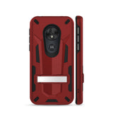ZIZO TRANSFORM MOTO G7 PLAY CASE - BUILT-IN KICKSTAND AND UV COATED PC/TPU LAYERS-Red