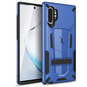 ZIZO TRANSFORM SAMSUNG GALAXY NOTE 10+ CASE - BUILT-IN KICKSTAND AND UV COATED PC/TPU LAYERS - BLUE & BLACK