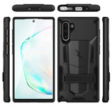 ZIZO TRANSFORM SAMSUNG GALAXY NOTE 10 CASE - BUILT-IN KICKSTAND AND UV COATED PC/TPU LAYERS - BLACK and BLACK